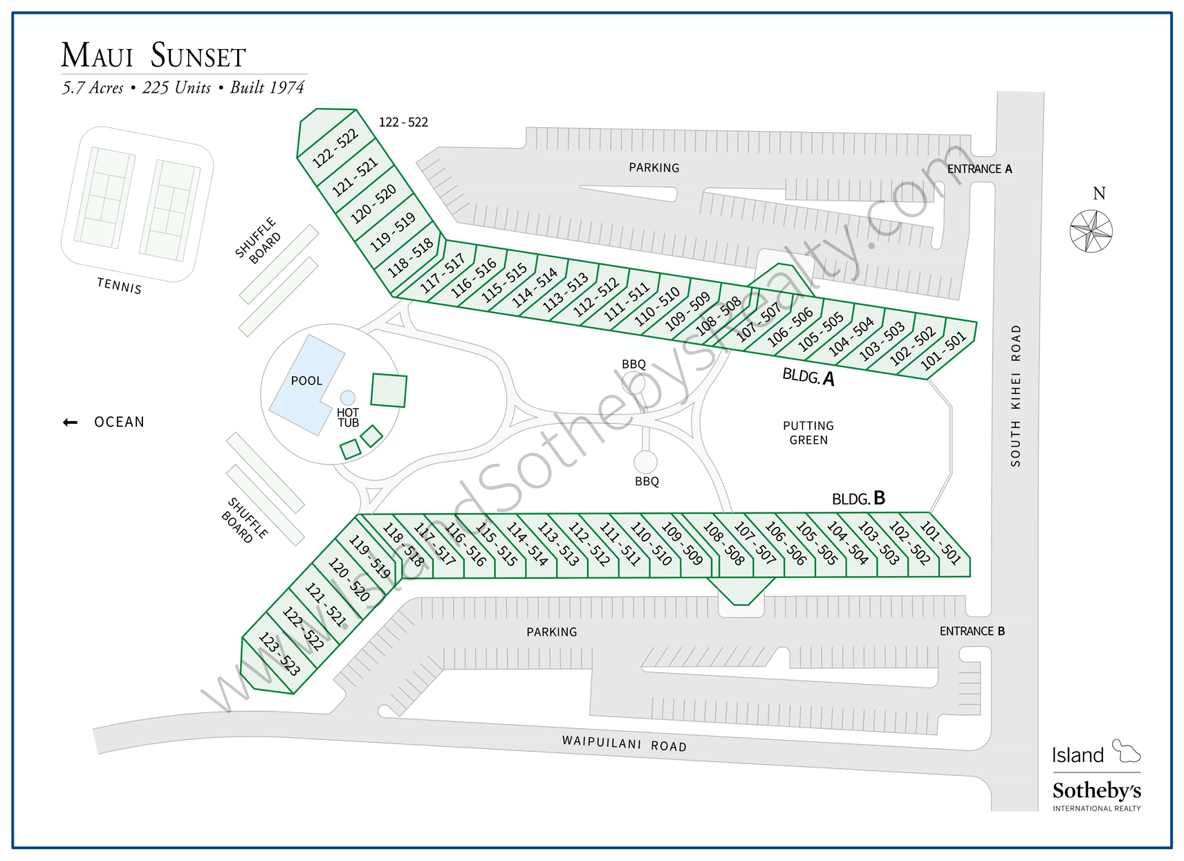 Maui Sunset Map